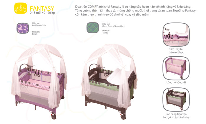 Nôi chơi Fantasy, CK-2508-9012, Cool Kids (Thailand)